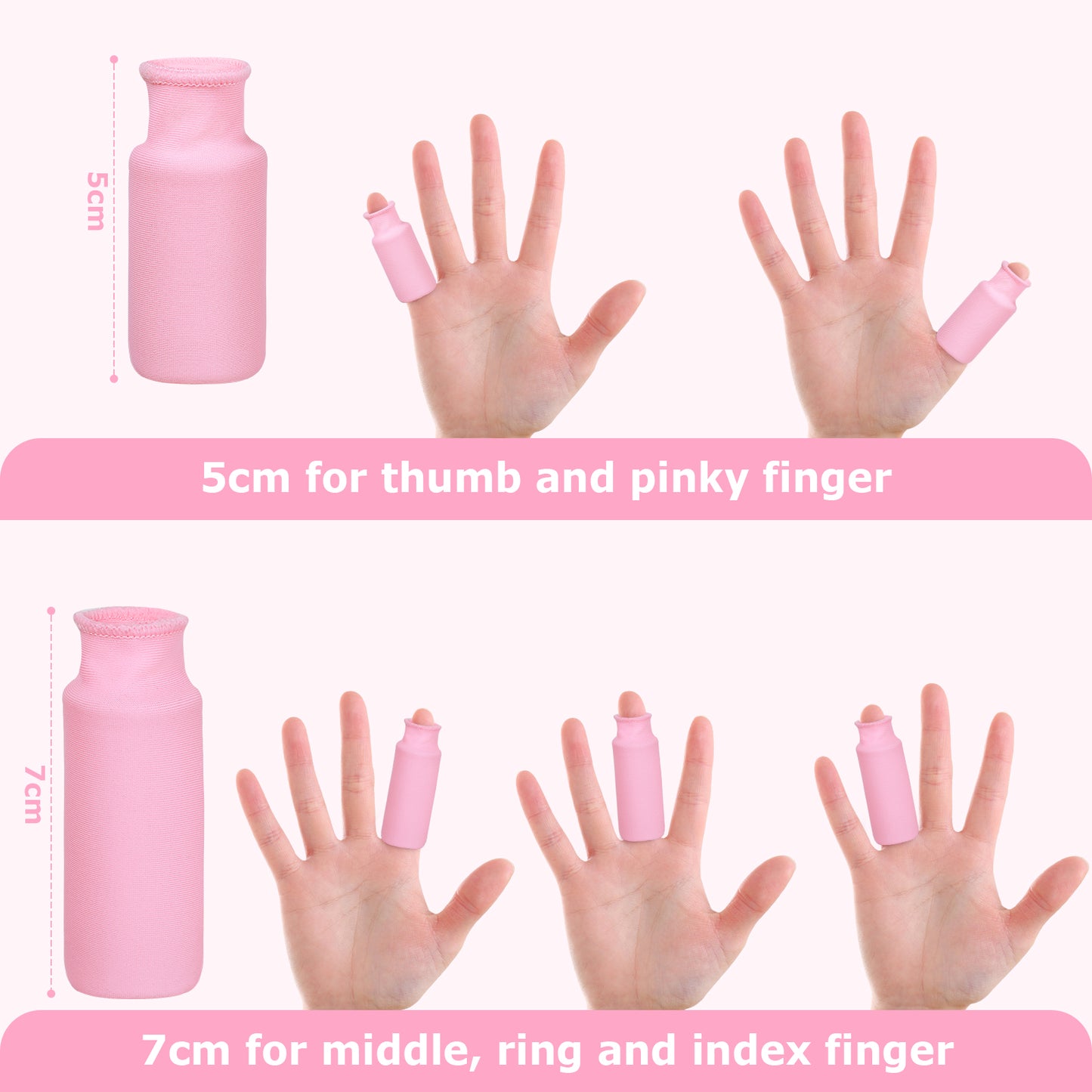 Helthrelife Finger Ice Sleeves Ice Packs for Fingers, Thumbs & Toes Hot Cold Therapy for Arthritis, Tendinitis, Trigger Finger and Swollen Finger Pink