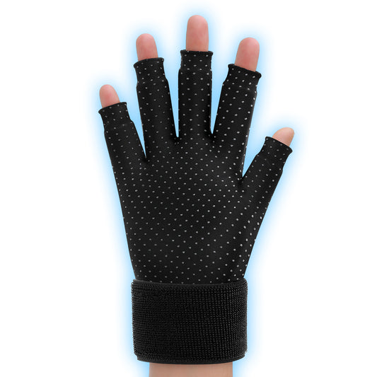 Helthrelife Open Finger Arthritis Compression Ice Glove for Men&Women, Hand Ice Pack for Carpal Tunnel, Arthritis, Tendinitis, Osteoporosis, Neuropathy Cold&Heat Therapy