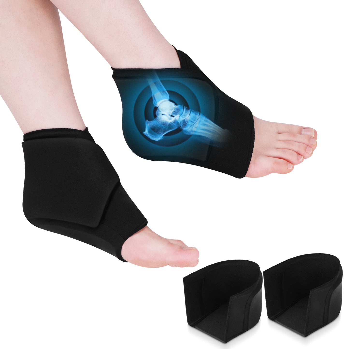 Helthrelife Heel Ankle Ice Pack, Ice Pack Wrap for Ankle, Heel, Foot Pack of Two