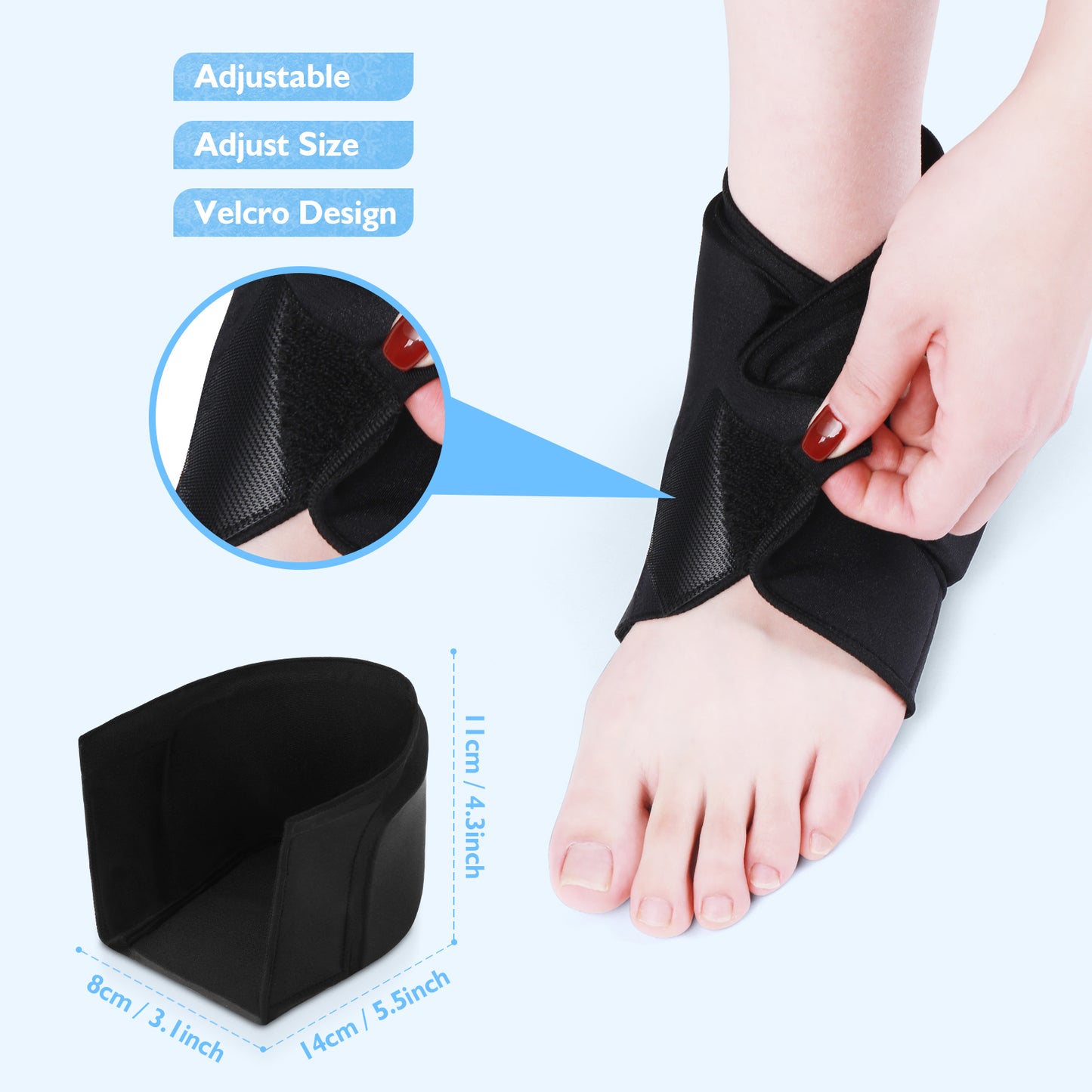 Helthrelife Heel Ankle Ice Pack, Ice Pack Wrap for Ankle, Heel, Foot Pack of One